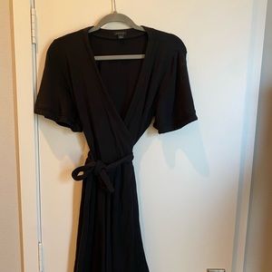 Ann Taylor black wrap work dress